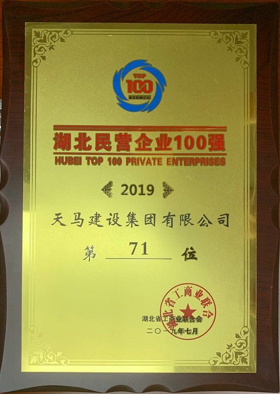 2019年湖北民營企業(yè)100強