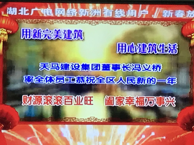 集團(tuán)攜手新洲電視臺(tái)：恭祝2017新洲人民新春快樂